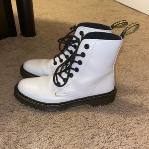 Women’s Doc Marten White Combat Boots
